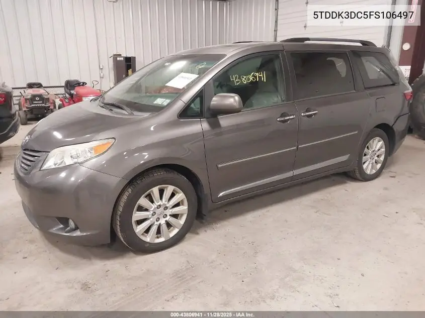 5TDDK3DC5FS106497 2015 Toyota Sienna Xle 7 Passenger