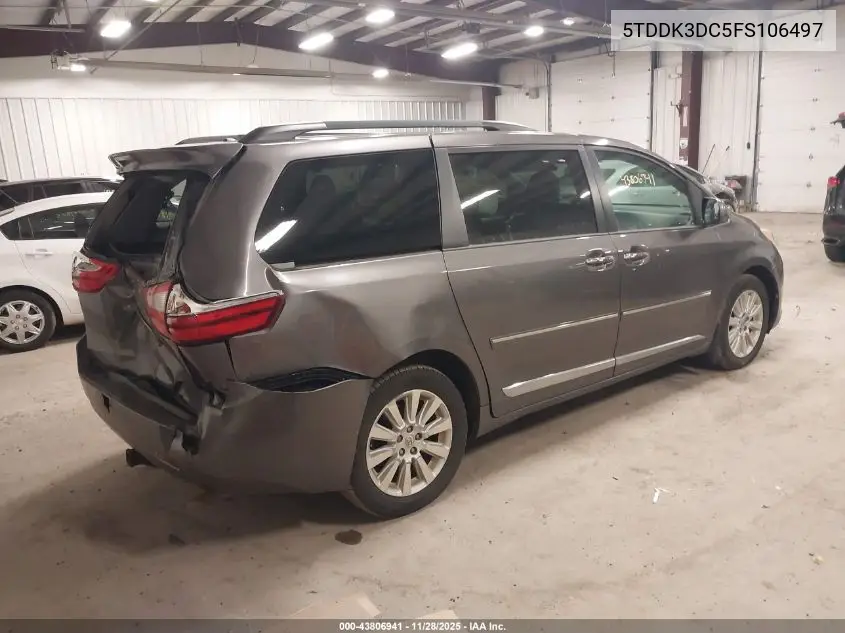 5TDDK3DC5FS106497 2015 Toyota Sienna Xle 7 Passenger