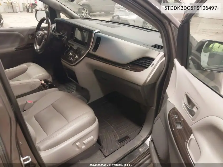5TDDK3DC5FS106497 2015 Toyota Sienna Xle 7 Passenger
