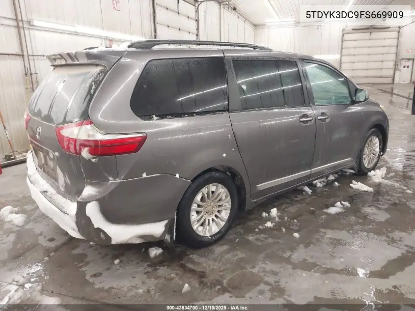 5TDYK3DC9FS669909 2015 Toyota Sienna Xle 8 Passenger