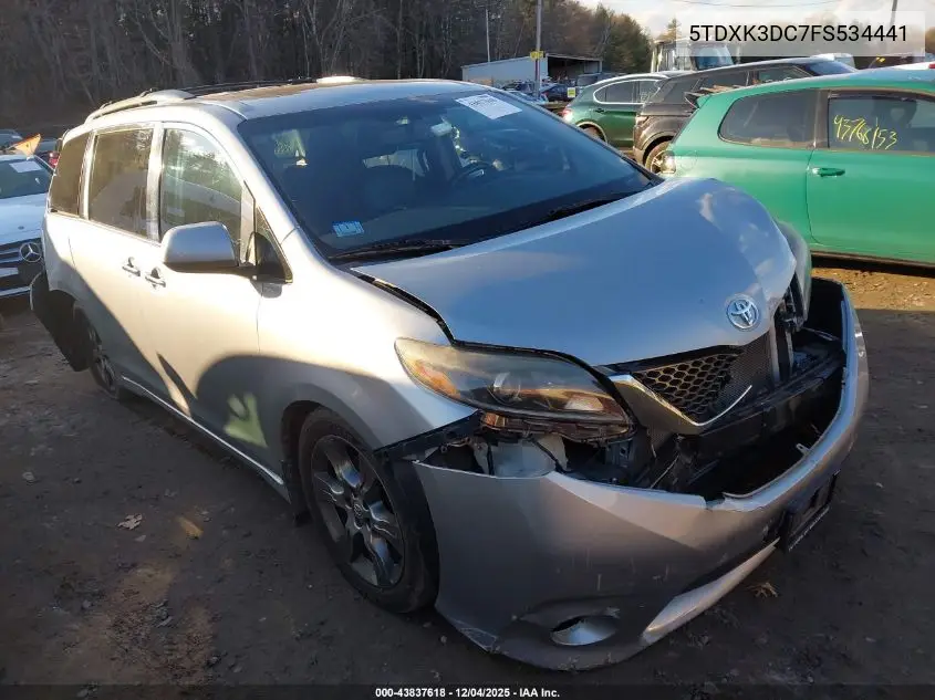 5TDXK3DC7FS534441 2015 Toyota Sienna Se Premium 8 Passenger