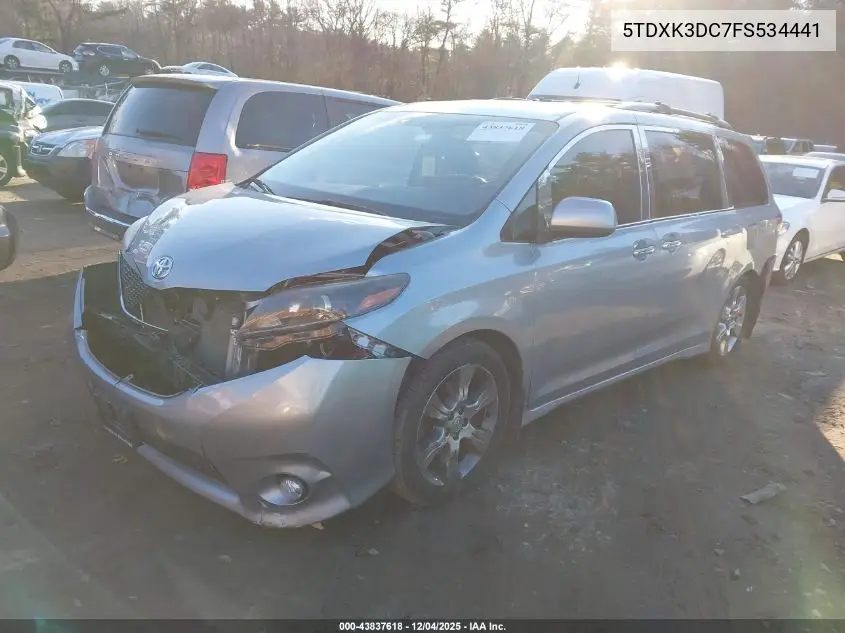 5TDXK3DC7FS534441 2015 Toyota Sienna Se Premium 8 Passenger