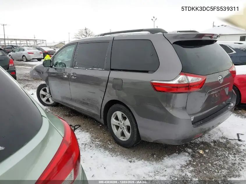 5TDKK3DC5FS539311 2015 Toyota Sienna Le 8 Passenger