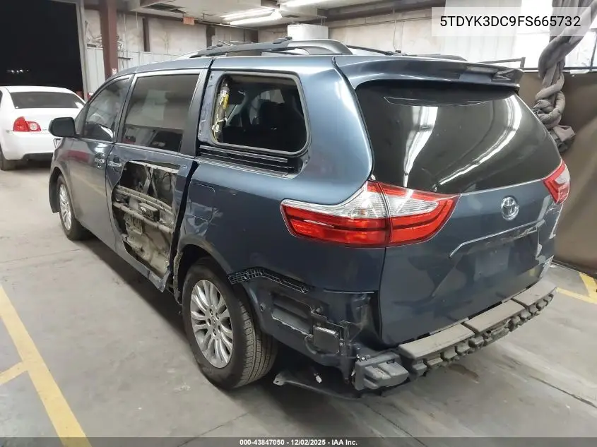 5TDYK3DC9FS665732 2015 Toyota Sienna Xle 8 Passenger