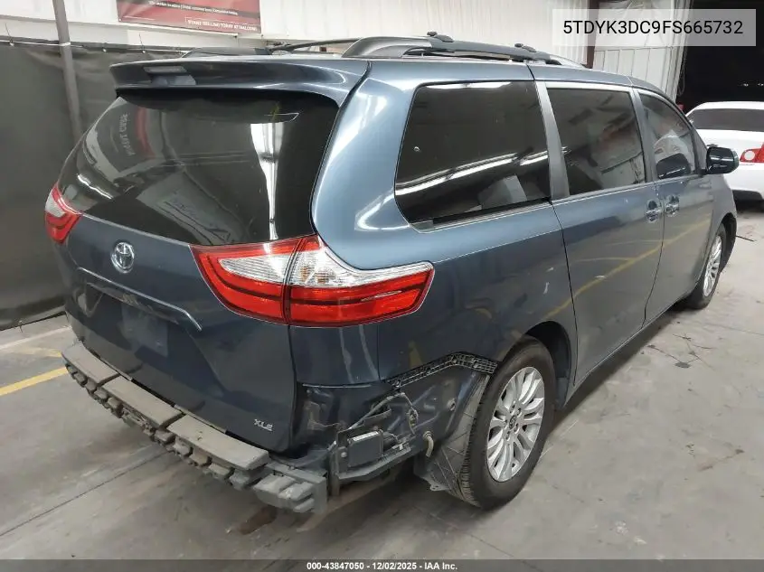 5TDYK3DC9FS665732 2015 Toyota Sienna Xle 8 Passenger
