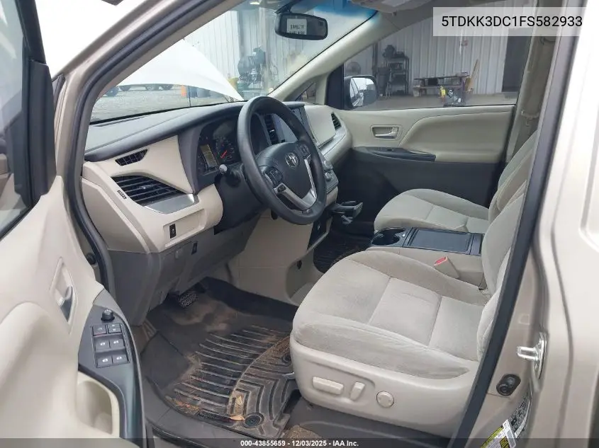 5TDKK3DC1FS582933 2015 Toyota Sienna Le 8 Passenger