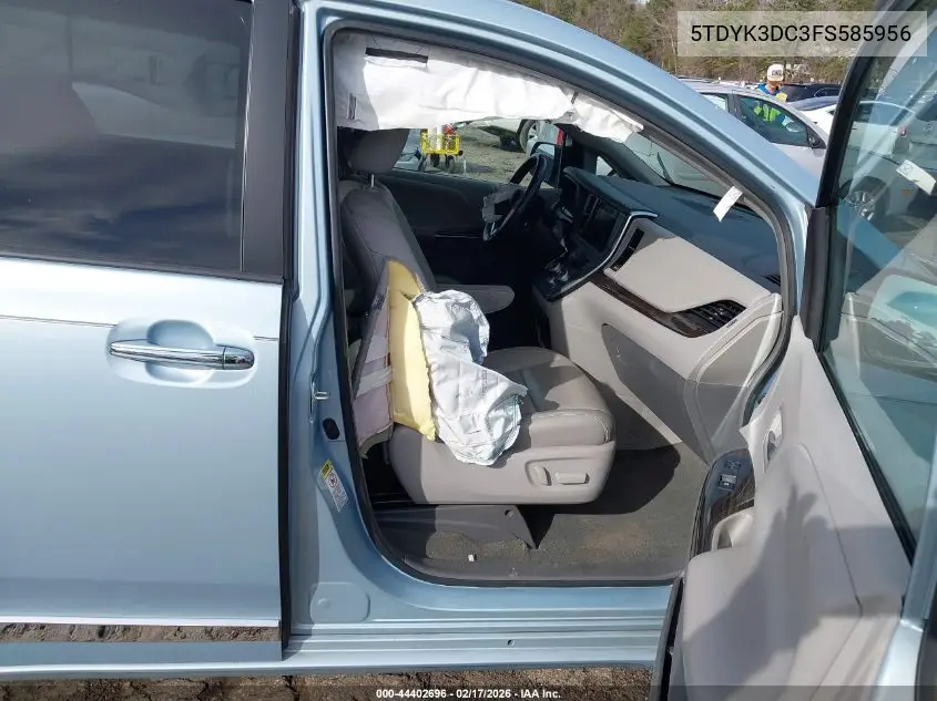 2015 Toyota Sienna Xle 8 Passenger VIN: 5TDYK3DC3FS585956 Lot: 44402696