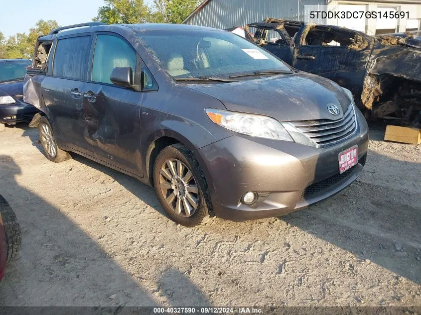 5TDDK3DC7GS145691 2016 Toyota Sienna Xle/Limited