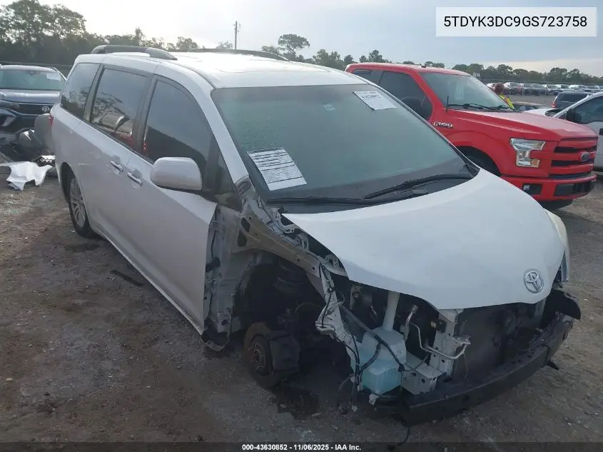 5TDYK3DC9GS723758 2016 Toyota Sienna Xle 8 Passenger