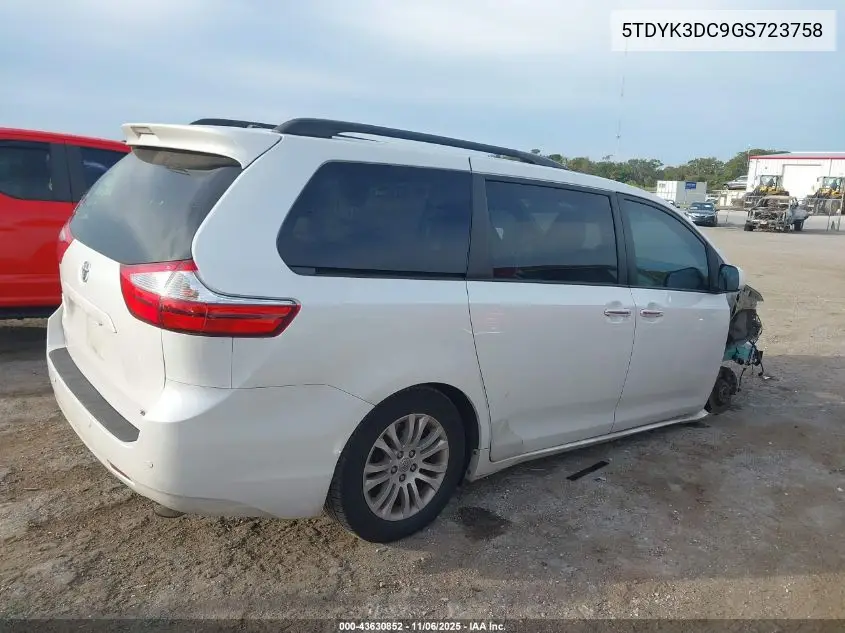 5TDYK3DC9GS723758 2016 Toyota Sienna Xle 8 Passenger