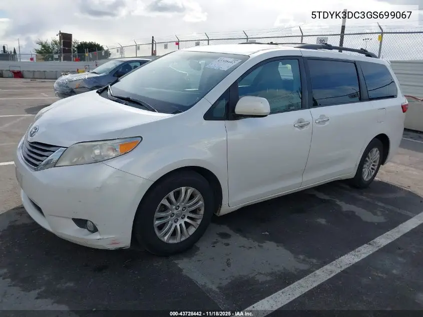 5TDYK3DC3GS699067 2016 Toyota Sienna Xle 8 Passenger