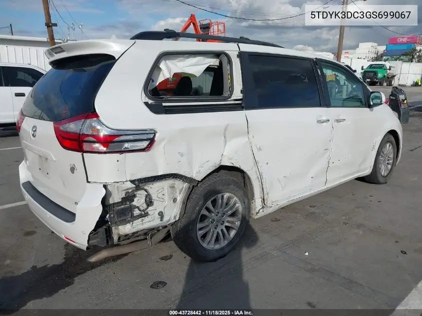 5TDYK3DC3GS699067 2016 Toyota Sienna Xle 8 Passenger