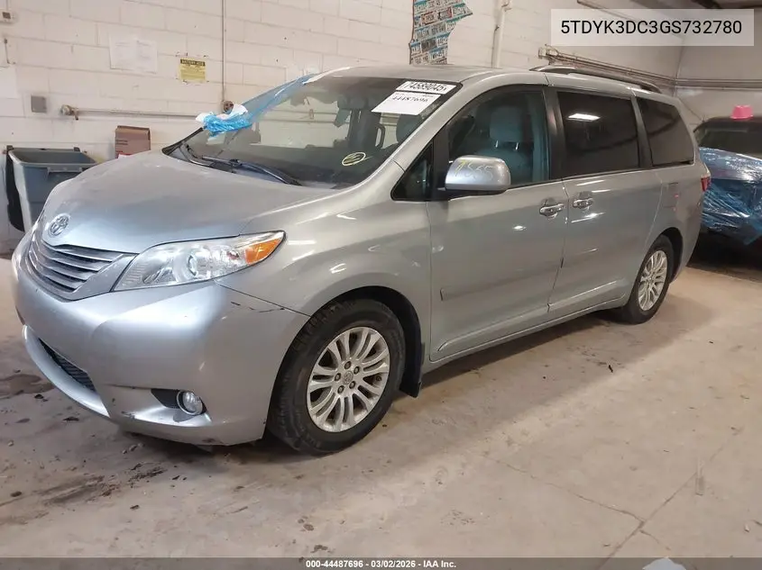5TDYK3DC3GS732780 2016 Toyota Sienna Xle 8 Passenger