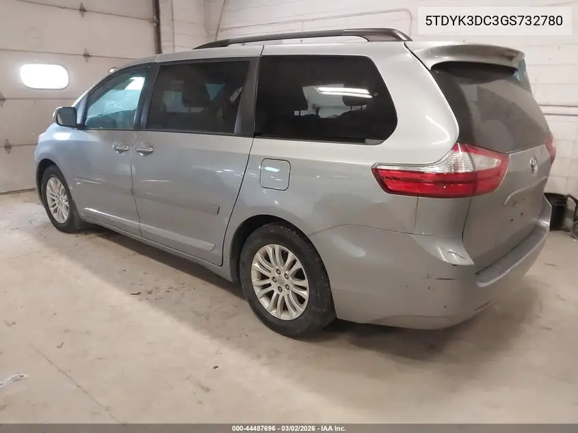 5TDYK3DC3GS732780 2016 Toyota Sienna Xle 8 Passenger