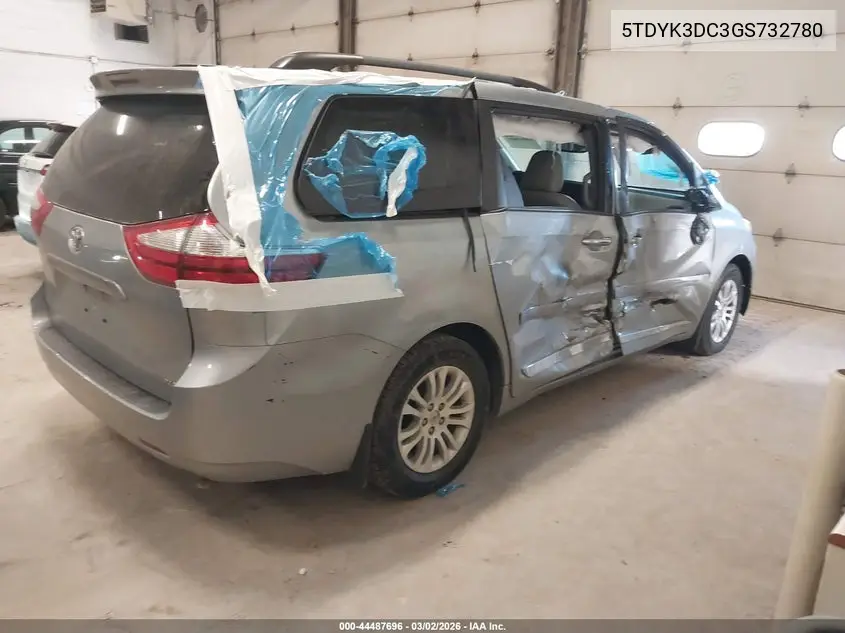 5TDYK3DC3GS732780 2016 Toyota Sienna Xle 8 Passenger