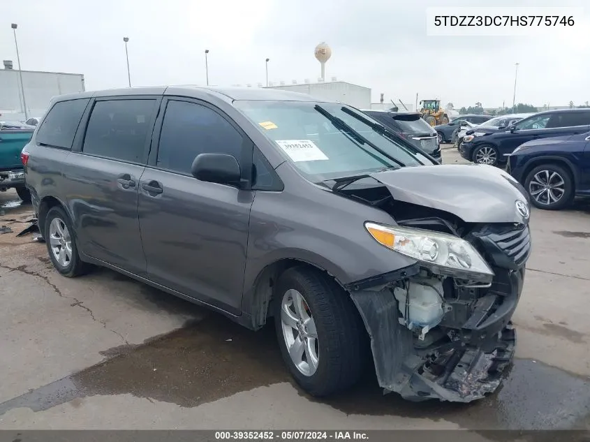 5TDZZ3DC7HS775746 2017 Toyota Sienna L 7 Passenger