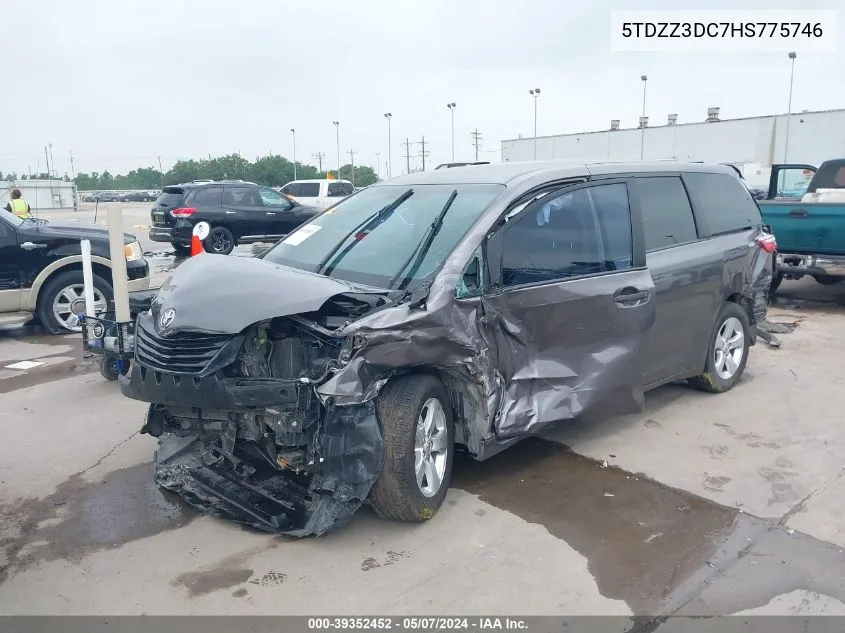 5TDZZ3DC7HS775746 2017 Toyota Sienna L 7 Passenger