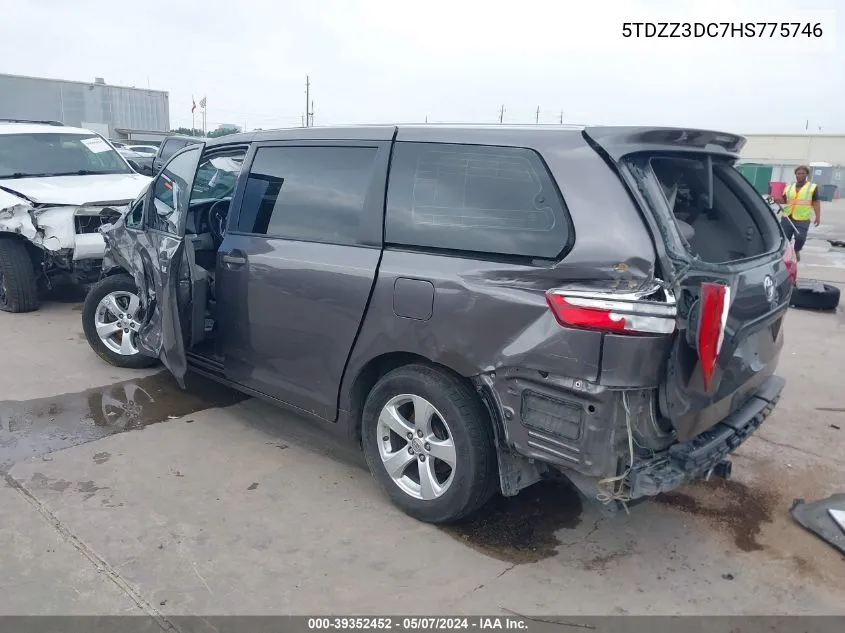 5TDZZ3DC7HS775746 2017 Toyota Sienna L 7 Passenger