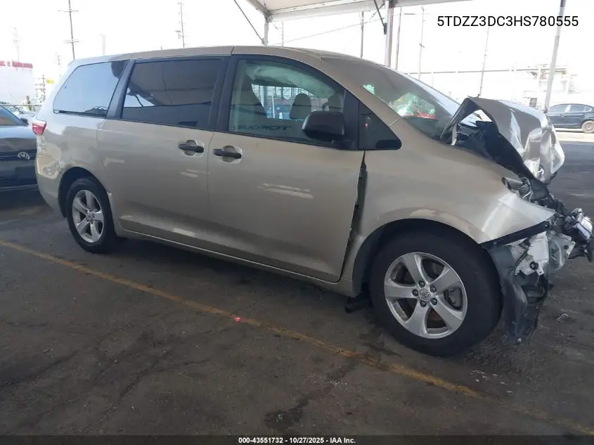 5TDZZ3DC3HS780555 2017 Toyota Sienna L 7 Passenger
