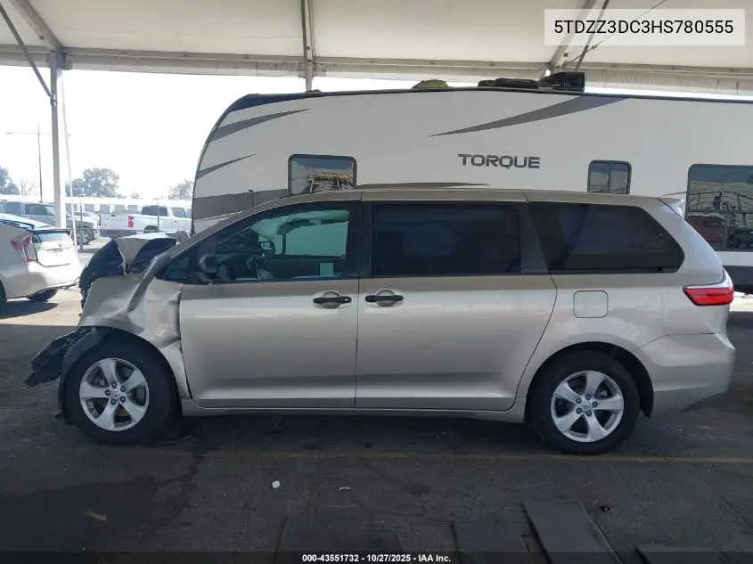 5TDZZ3DC3HS780555 2017 Toyota Sienna L 7 Passenger