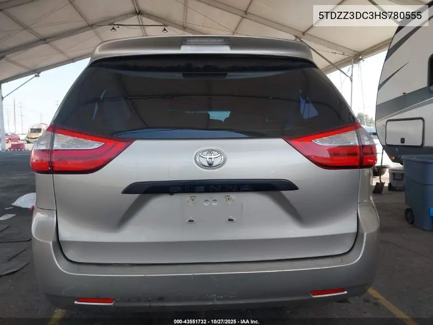 5TDZZ3DC3HS780555 2017 Toyota Sienna L 7 Passenger