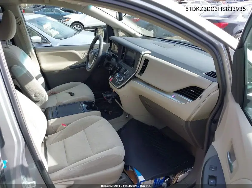 5TDKZ3DC3HS833935 2017 Toyota Sienna Le 8 Passenger