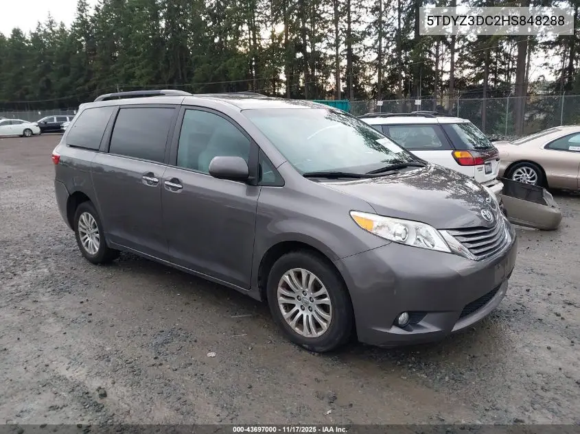 5TDYZ3DC2HS848288 2017 Toyota Sienna Xle 8 Passenger