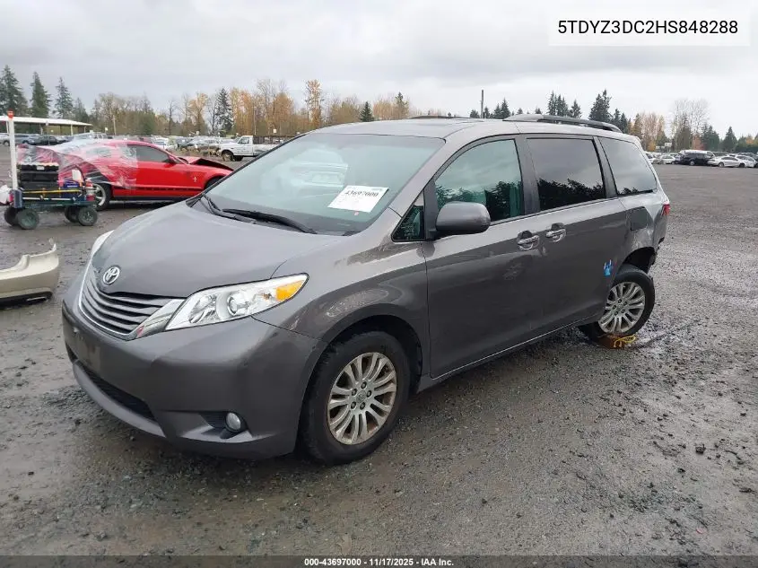 5TDYZ3DC2HS848288 2017 Toyota Sienna Xle 8 Passenger