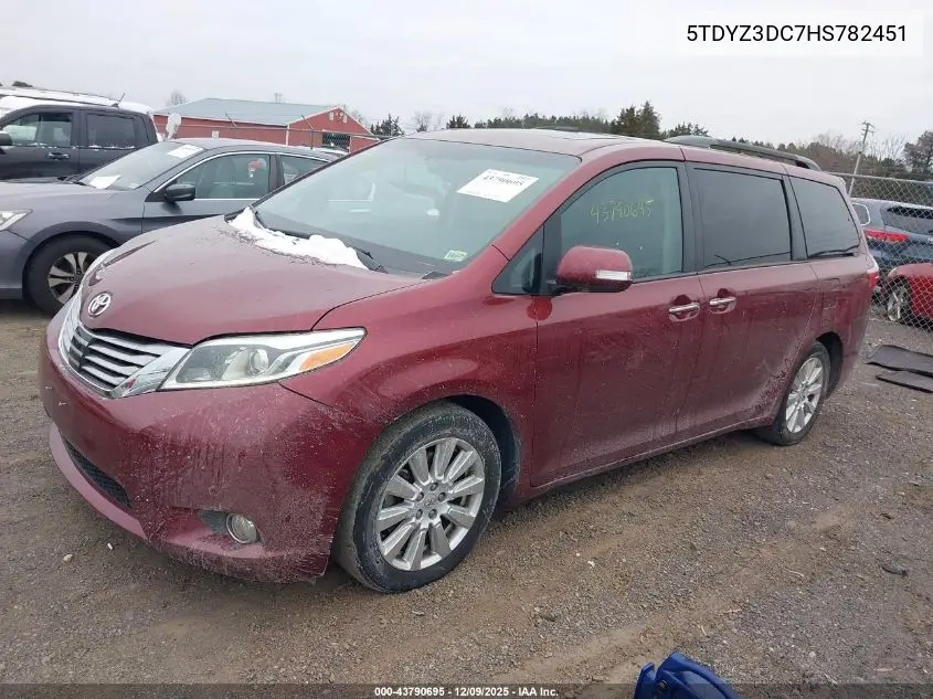 5TDYZ3DC7HS782451 2017 Toyota Sienna Limited Premium 7 Passenger