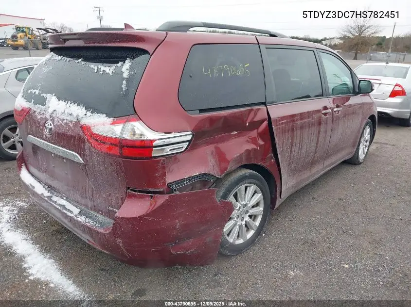 5TDYZ3DC7HS782451 2017 Toyota Sienna Limited Premium 7 Passenger