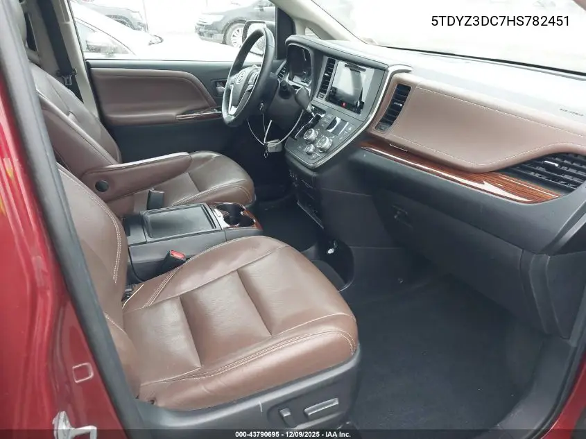 5TDYZ3DC7HS782451 2017 Toyota Sienna Limited Premium 7 Passenger
