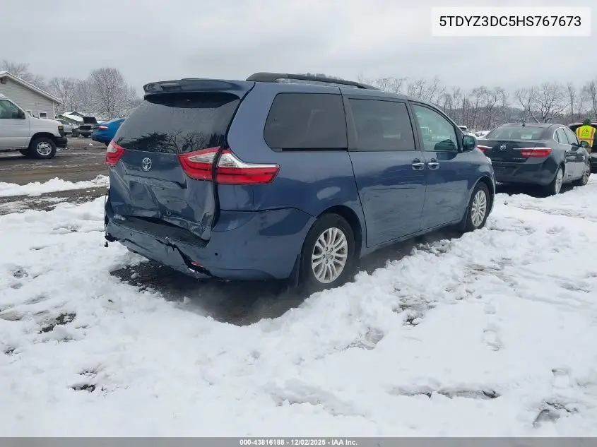 5TDYZ3DC5HS767673 2017 Toyota Sienna Xle 8 Passenger