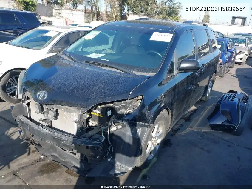 5TDKZ3DC3HS839654 2017 Toyota Sienna Le 8 Passenger