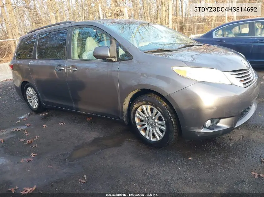 5TDYZ3DC4HS814692 2017 Toyota Sienna Xle 8 Passenger