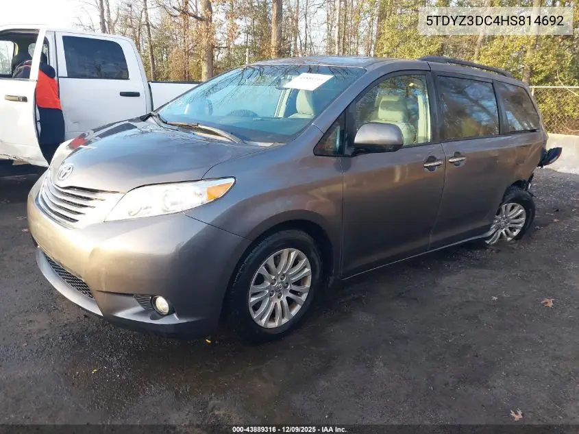5TDYZ3DC4HS814692 2017 Toyota Sienna Xle 8 Passenger