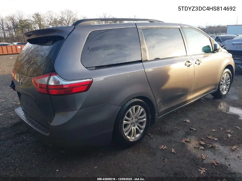 5TDYZ3DC4HS814692 2017 Toyota Sienna Xle 8 Passenger