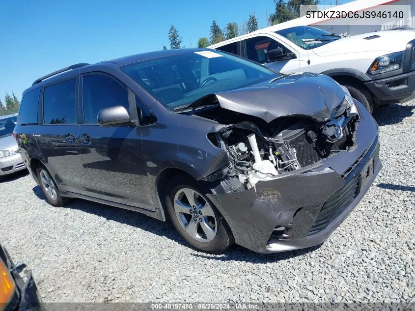 5TDKZ3DC6JS946140 2018 Toyota Sienna Le 8 Passenger