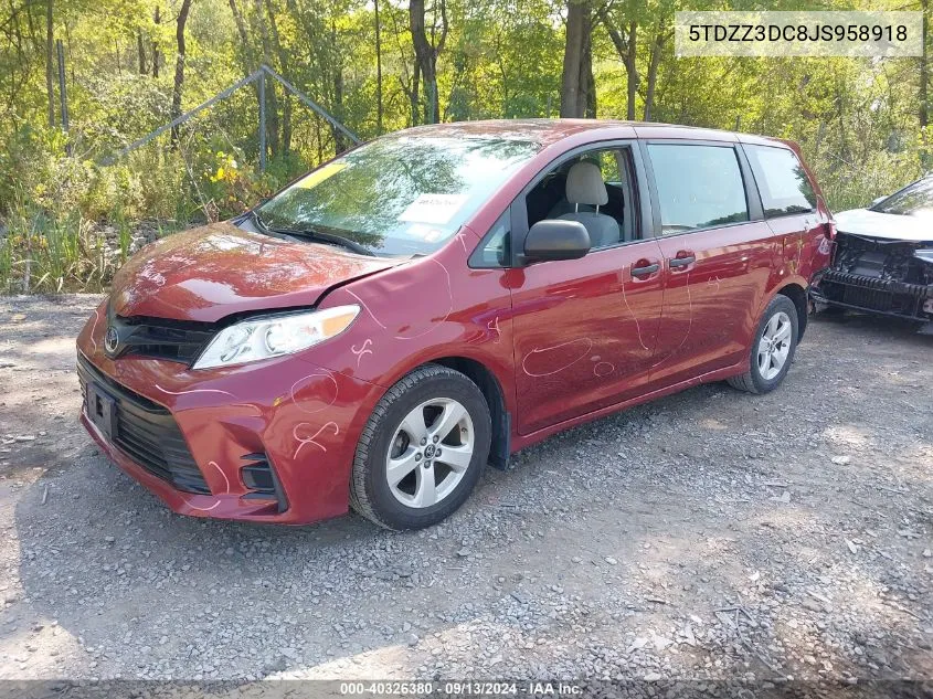 5TDZZ3DC8JS958918 2018 Toyota Sienna L 7 Passenger