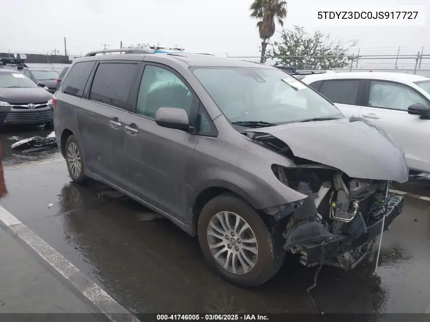 2018 Toyota Sienna Xle 8 Passenger VIN: 5TDYZ3DC0JS917727 Lot: 41746005