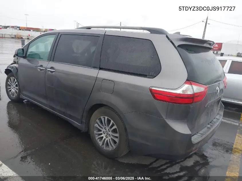 2018 Toyota Sienna Xle 8 Passenger VIN: 5TDYZ3DC0JS917727 Lot: 41746005