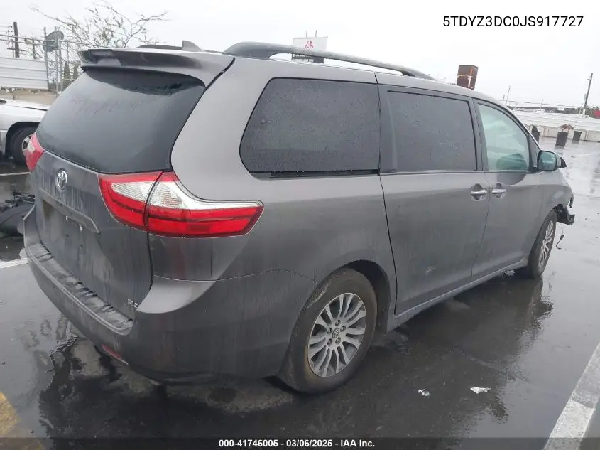 2018 Toyota Sienna Xle 8 Passenger VIN: 5TDYZ3DC0JS917727 Lot: 41746005