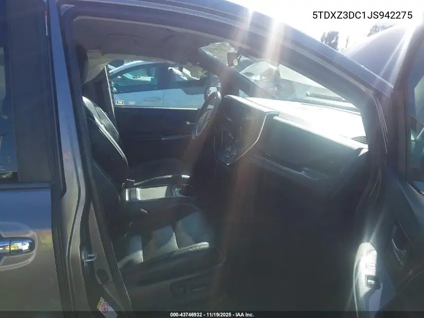 5TDXZ3DC1JS942275 2018 Toyota Sienna Se 8 Passenger
