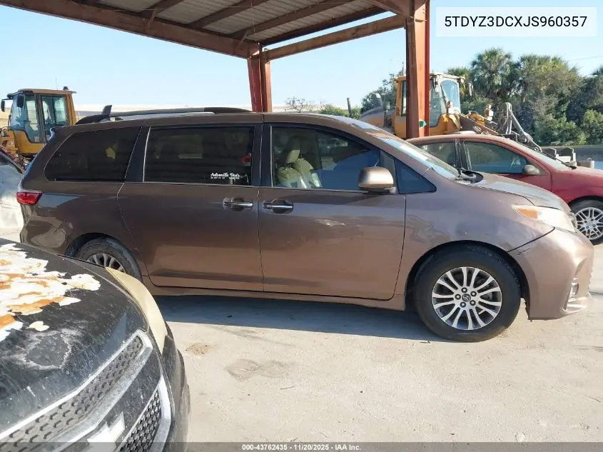 5TDYZ3DCXJS960357 2018 Toyota Sienna Xle 8 Passenger