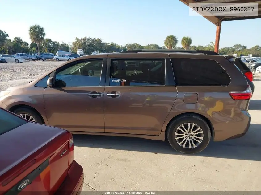 5TDYZ3DCXJS960357 2018 Toyota Sienna Xle 8 Passenger