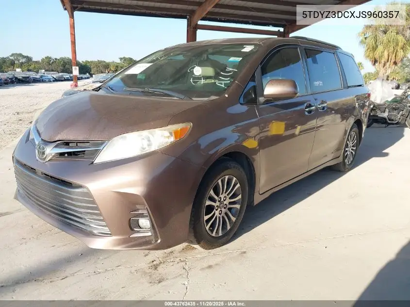 5TDYZ3DCXJS960357 2018 Toyota Sienna Xle 8 Passenger