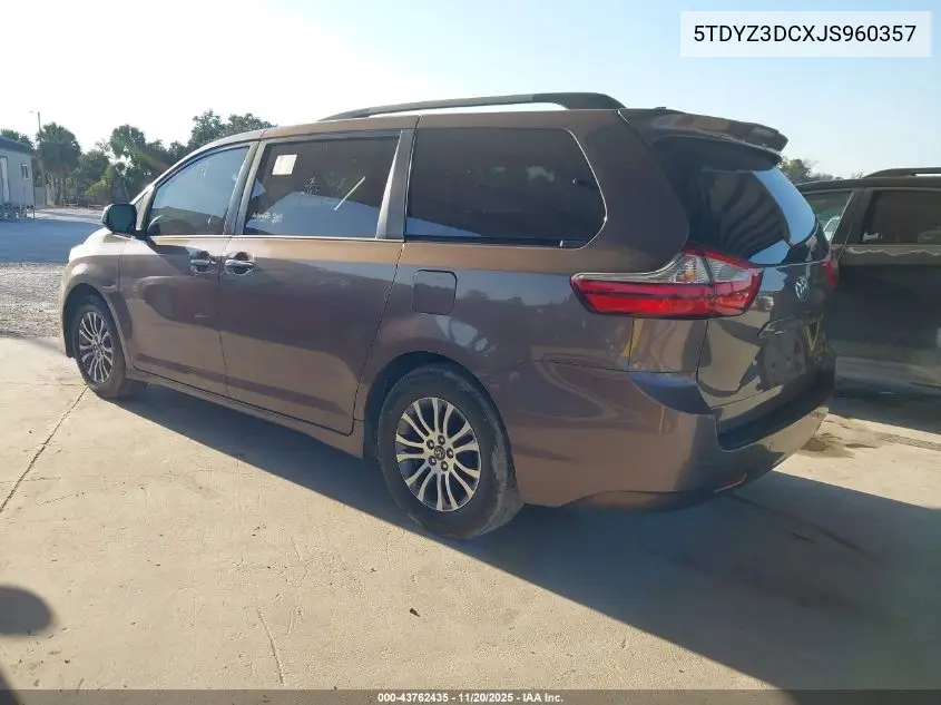 5TDYZ3DCXJS960357 2018 Toyota Sienna Xle 8 Passenger