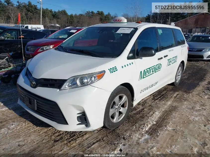 5TDZZ3DC8JS955596 2018 Toyota Sienna L 7 Passenger