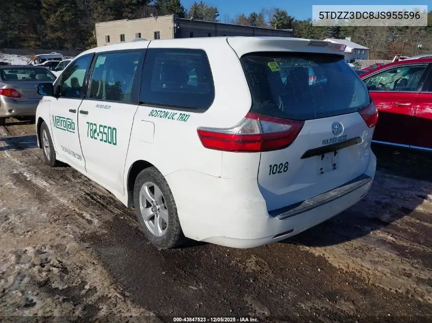 5TDZZ3DC8JS955596 2018 Toyota Sienna L 7 Passenger