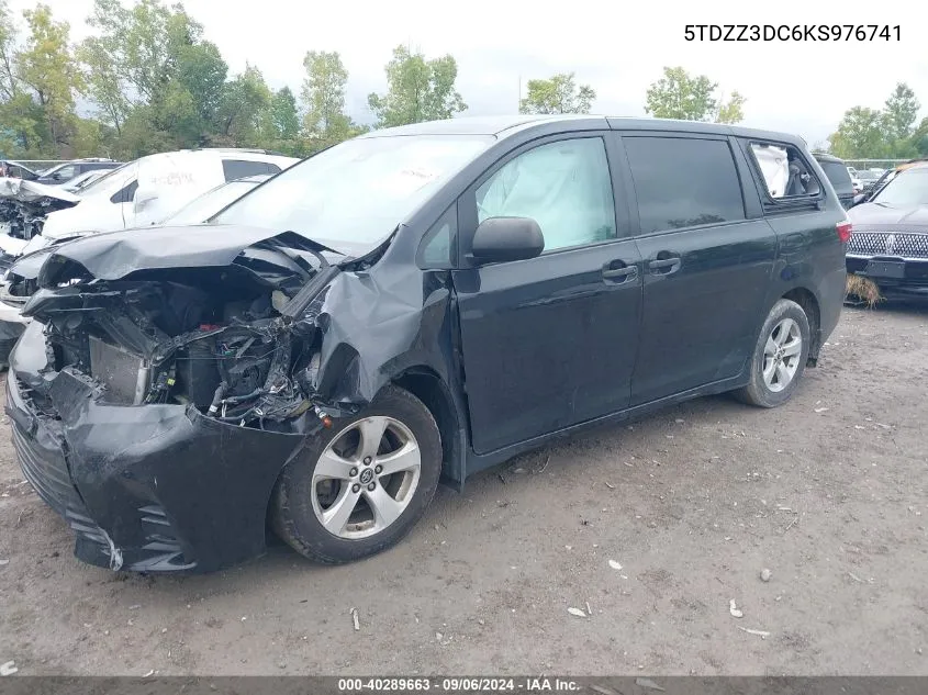 5TDZZ3DC6KS976741 2019 Toyota Sienna L 7 Passenger