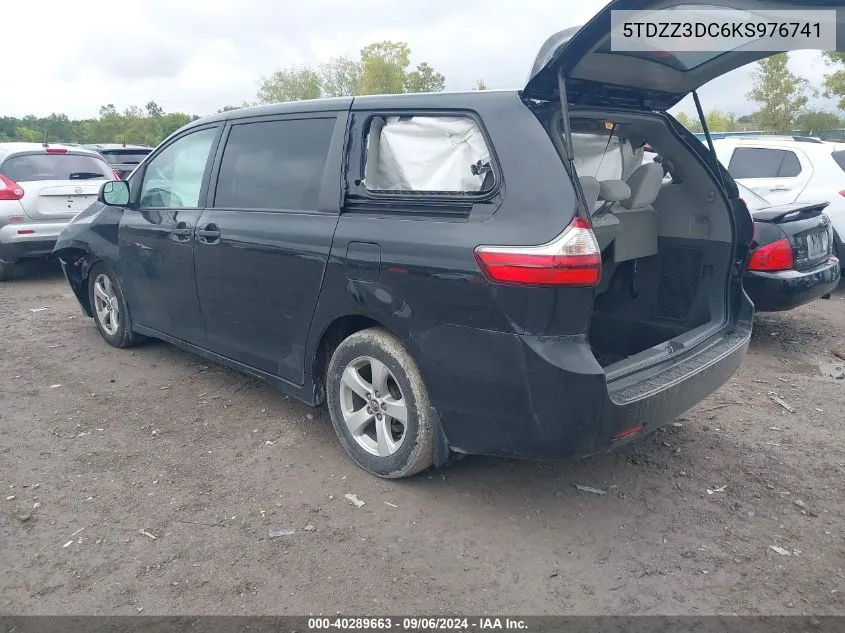 5TDZZ3DC6KS976741 2019 Toyota Sienna L 7 Passenger